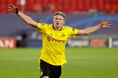 Los r¨¦cords que ha batido Erling Haaland en la Champions League