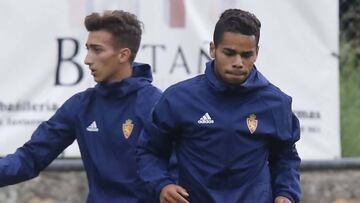 Raí entrena con el Zaragoza.