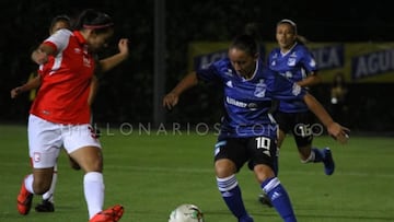 Santa Fe y Millonarios empatan 1-1 en Liga Águila Femenina.