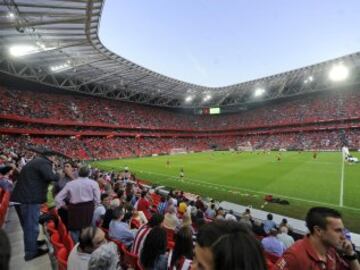 Casa del Athletic de Bilbao. Fue reinaugurado en el 2013 y su capacidad des de 53,289 localidades.