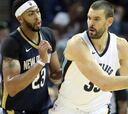 Marc Gasol se impone pese a 61 puntos de Cousins y Davis