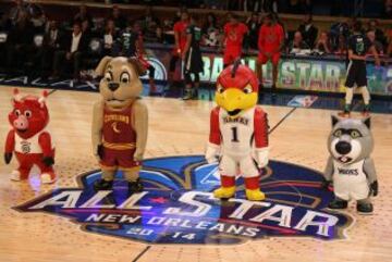 Las mascotas inflables, un clásico de los All Star.