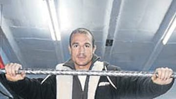 <b>PREPARADO. </b>Melero, el miércoles, en el gimnasio del Rayo Vallecano.