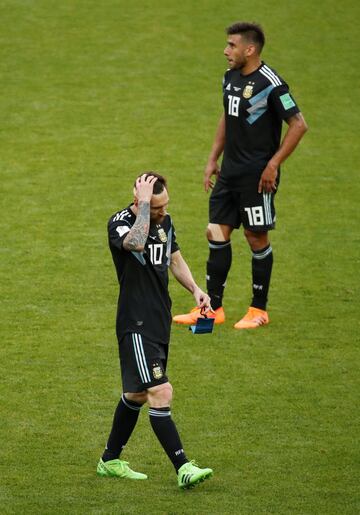 Los rostros de Argentina tras el empate con Islandia