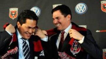 Erick Thohir, socio genrente del DC United y Jason Levien, propietario del DC United. 