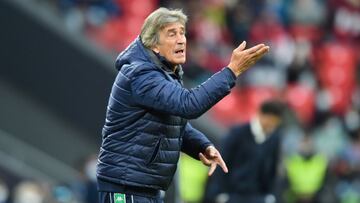 Pellegrini, durante el partido.