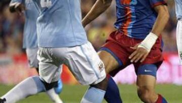 <strong>DEBUT AGRIDULCE.</strong> Ibra ha jugado sus primeros minutos en el Camp Nou como azulgrana, pero el Gamper ha sido para el City.