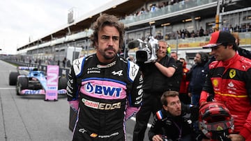 Fernando Alonso durante la clasificaci¨®n del GP de Canad¨¢ de F1.