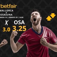 RCD Mallorca vs. CA Osasuna: horario, dónde ver, pronósticos y clasificación
