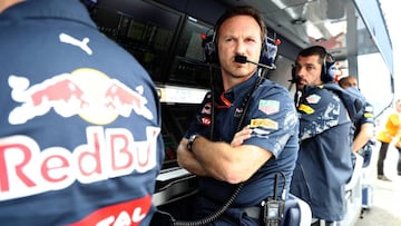 Christian Horner durante la calificación del GP Hungría.