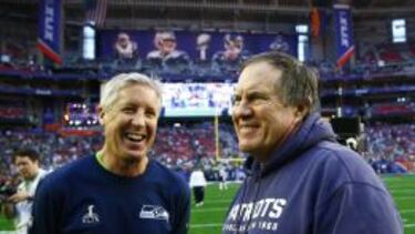 Pete Carroll y Bill Belichick, entrenadores de Seahawks y Patriots, últimos ganadores de la Super Bowl, no dejan nada al azar.