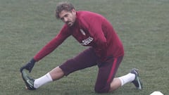 Cerci, durante un entrenamiento.