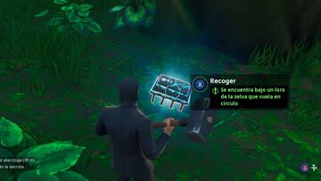 Fortnite Battle Royale: cómo conseguir el Fortbyte #11 bajo un loro de la selva que vuela en círculo