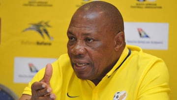 Shakes Mashaba, coach of South Africa during the 2017 AFCON Qualifier South Africa Press Conference at Maharani Hotel,  Durban Kwa-Zulu Natal on 27 March 2016 &Acirc;&copy;Muzi Ntombela/Backpagepix