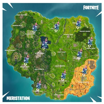 Fortnite Battle Royale: Mapa de los pasteles de cumpleaños