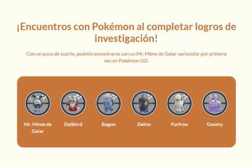 Pok&eacute;mon disponibles al completar Tareas de Investigaci&oacute;n de Campo durante Deseos Singulares en Pok&eacute;mon GO