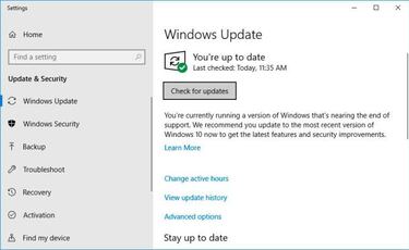 Esta versión de Windows 10 será peligrosa de usar en un mes