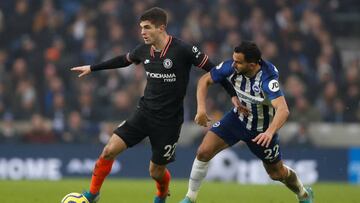 El delantero estadounidense volvió a la titularidad luego de tres partidos sin iniciar por la banda izquierda. Los 'Blues' sólo consiguieron el empate ante el Brighton.