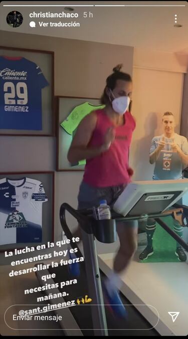 Chaco Giménez alienta a su hijo Santiago durante su recuperación por COVID-19