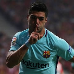 Luis Suárez mandó callar al Wanda tras marcar el empate
