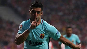 Luis Suárez mandó callar al Wanda tras marcar el empate