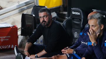 Gattuso, durante un partido de Liga con el Valencia.