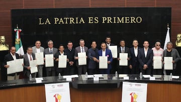 El Senado reconoció la trayectoria de futbolistas