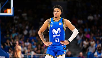 Omar Silverio, escolta del Movistar Estudiantes, ante el Gipuzkoa.