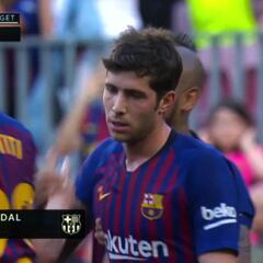 El estado anímico del Barça resumido en la celebración del 1-0