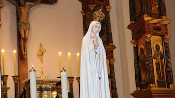 La Virgen de Fátima llegó de Portugal a Bogotá, Colombia.