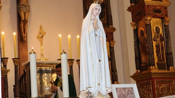 La Virgen de Fátima llegó de Portugal a Bogotá, Colombia.