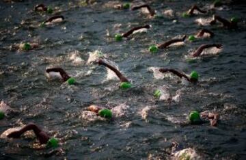 Participantes durante la carrera del Ironman de Zúrich 2015.