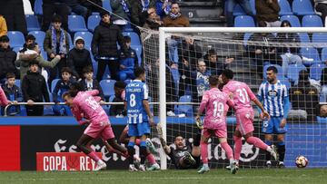 Sergio González celebra el gol del pase del Tenerife.