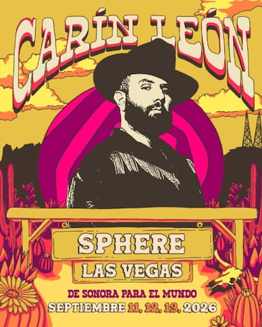 Carín León salta a Las Vegas: tres conciertos en The Sphere, el recinto más innovador del mundo