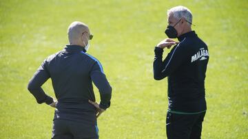 Manolo Gaspar y Sergio Pellicer, durante un entrenamiento.