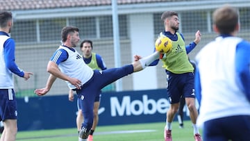 David García durante un entrenamiento.