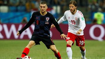 Mateo Kovacic jugando con la selección croata en el Mundial de Rusia