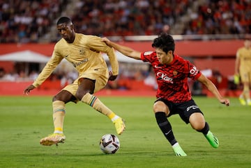 Ousmane Dembele y Lee Kang-In.