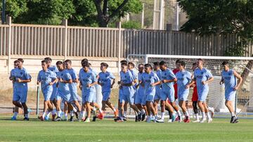 Entrenamiento del Xerez Deportivo.