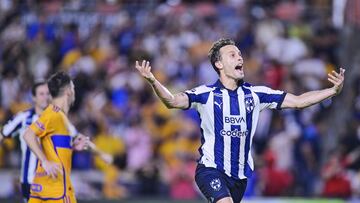 Sergio Canales celebrates his goal 0-1 of Monterrey during the game Tigres UANL vs Monterrey, corresponding to the Round of 16 of the Leagues Cup 2023, at Shell Energy Stadium, on August 08, 2023.
<br><br>
Sergio Canales celebra su gol 0-1 de Monterrey durante el partido Tigres UANL vs Monterrey, correspondiente a la fase de Octavos de final de la Leagues Cup 2023, en el Estadio Shell Energy, el 08 de Agosto de 2023.