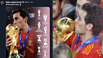 Al momento de darle la bienvenida a Sergio Busquets, la MLS lo confundió y utilizó la foto de otro campeón del mundo con España.