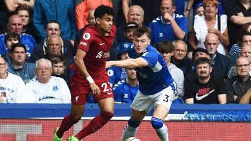 Luis Díaz en un partido de Liverpool en Premier League.