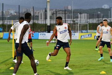 Con el regreso de Alfredo Morelos, el combinando nacional realizó su último entrenamiento antes del partido en el estadio Metropolitano de Barranquilla.