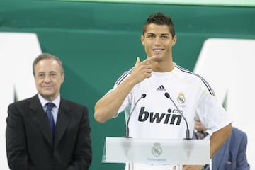 Cristiano Ronaldo en el estadio Santiago Bernabéu.