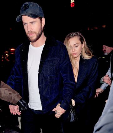 Miley y Liam en 2018, antes de casarse. 