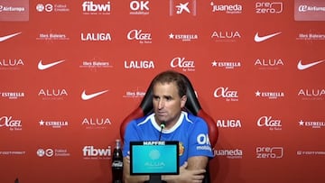 Jagoba Arrasate, entrenador del Mallorca, en la rueda de prensa previa al partido de la segunda jornada de liga contra el Celta.