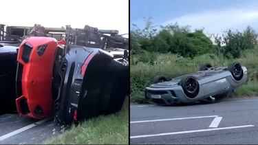 Súper autos valorados en millones de dólares son destruidos en un accidente