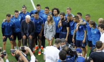 El actor norteamericano en San Siro.