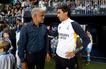 Sergio Pellicer y Raúl, en La Rosaleda.