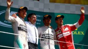 BUEN RESULTADO. A la vista de las circunstancias, el tercero fue muy positivo para Vettel.